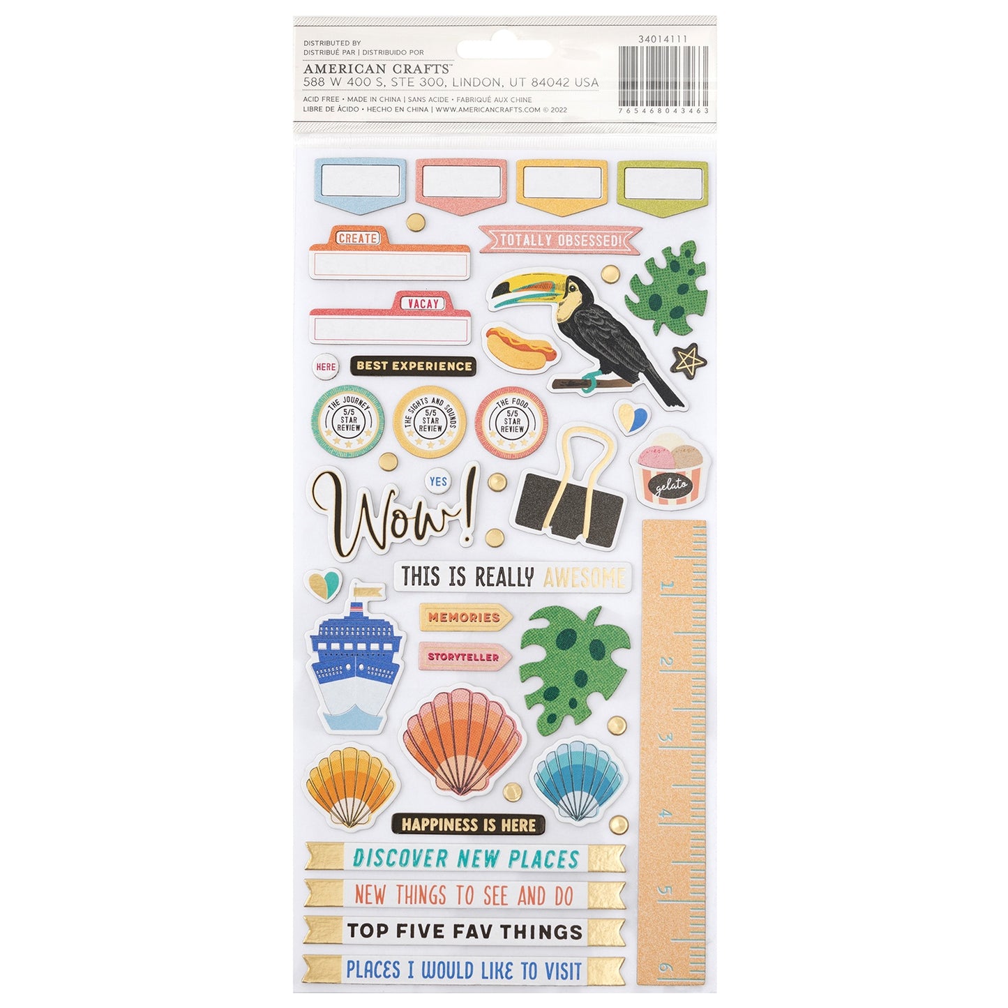 Where to Next Thickers - Happy Life Chipboard Phrases