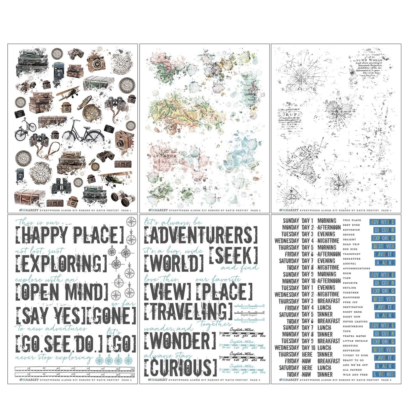 Everywhere Rub Ons Kit