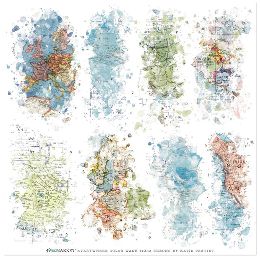 Everywhere 12x12 Rub Ons - Color Wash