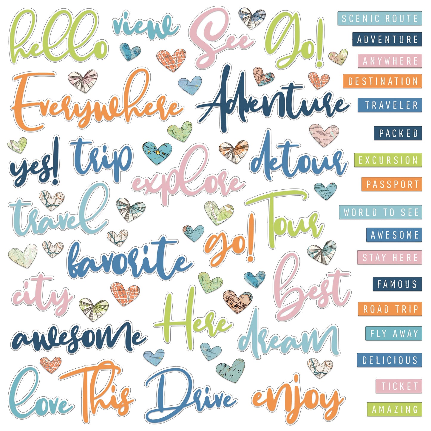 Everywhere - Chipboard Words