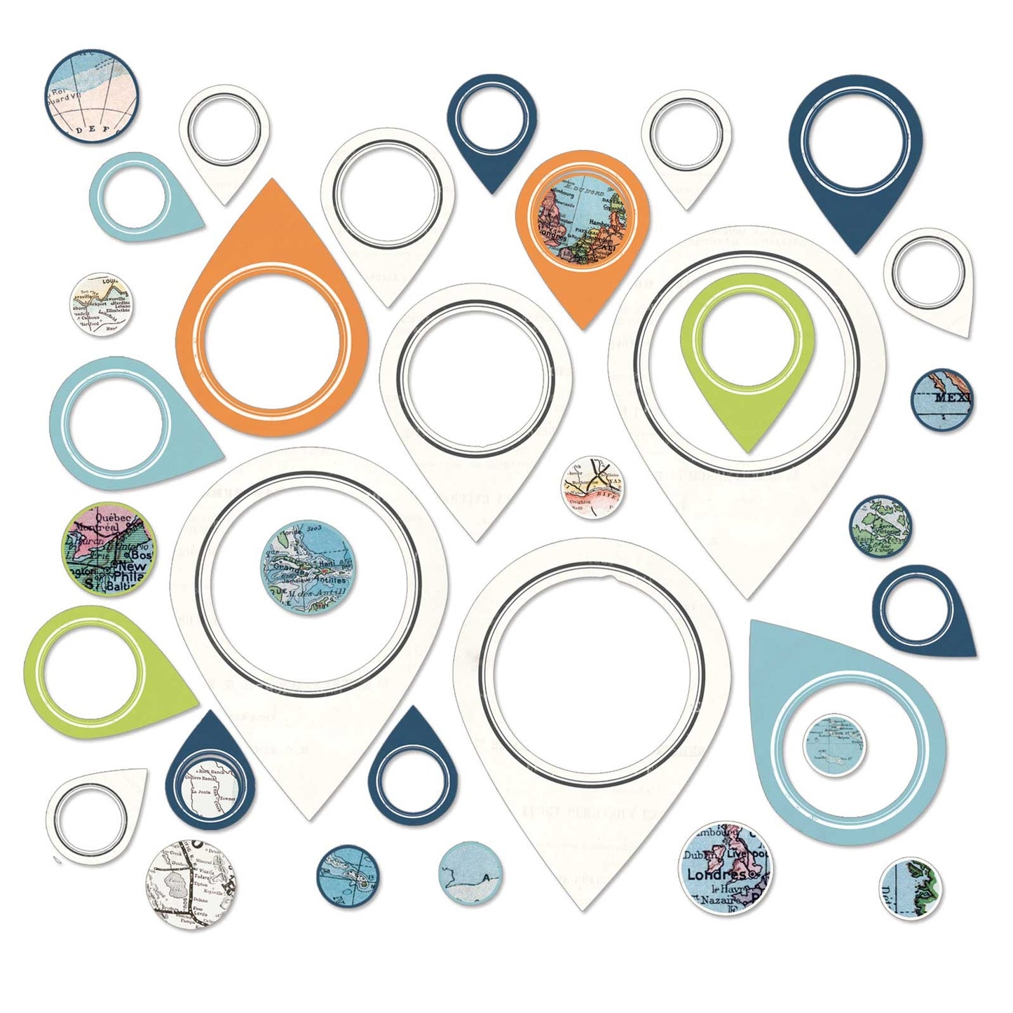 Everywhere - Chipboard Geo