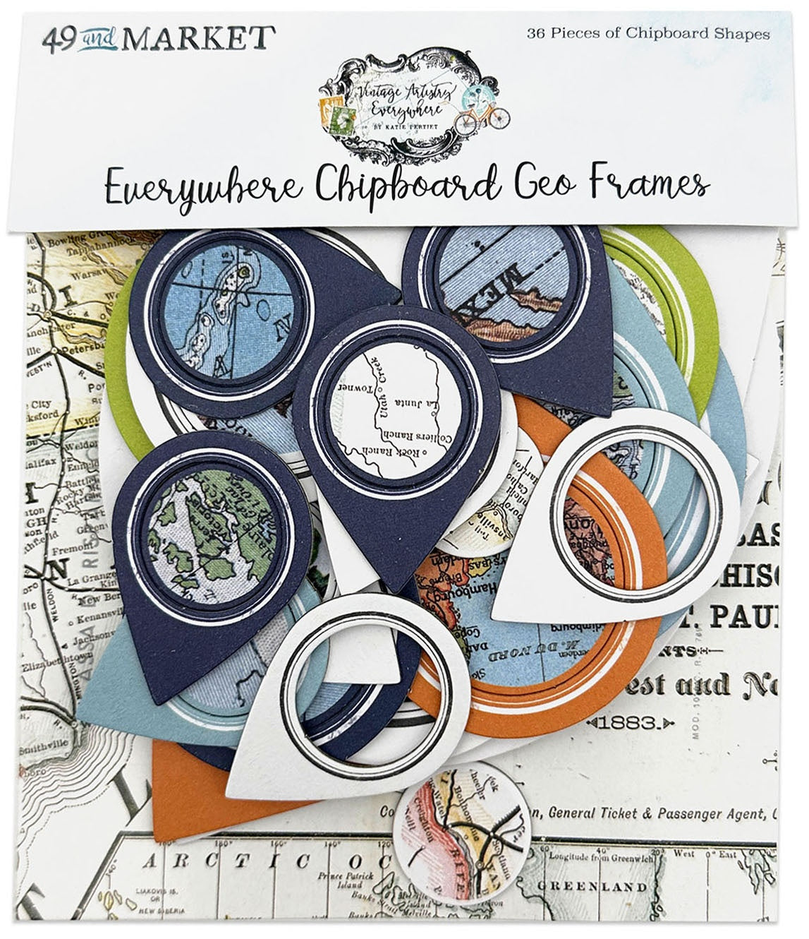 Everywhere - Chipboard Geo