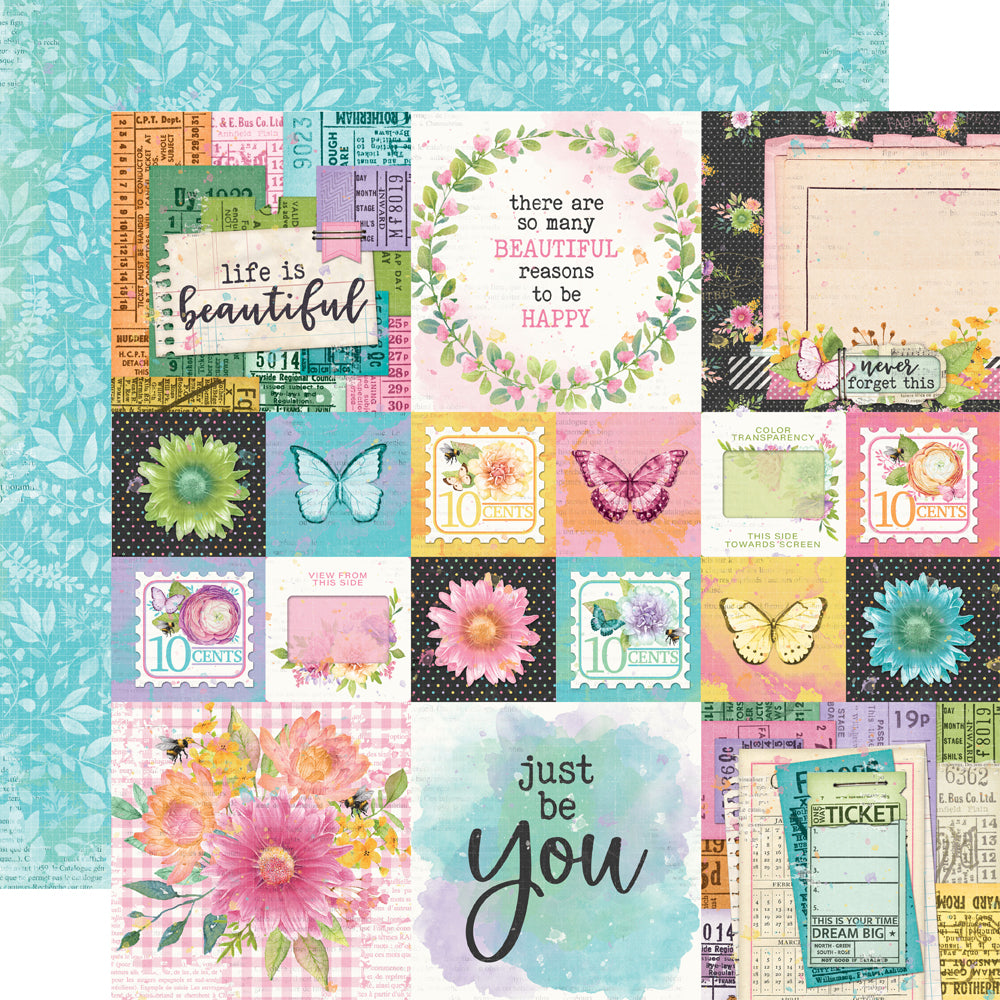 Simple Vintage Life in Bloom - 2x2 & 4x4 Elements