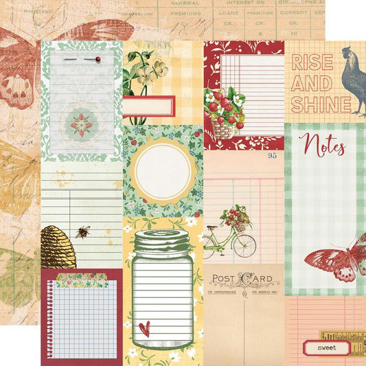 Simple Vintage Berry Fields - Journal Elements