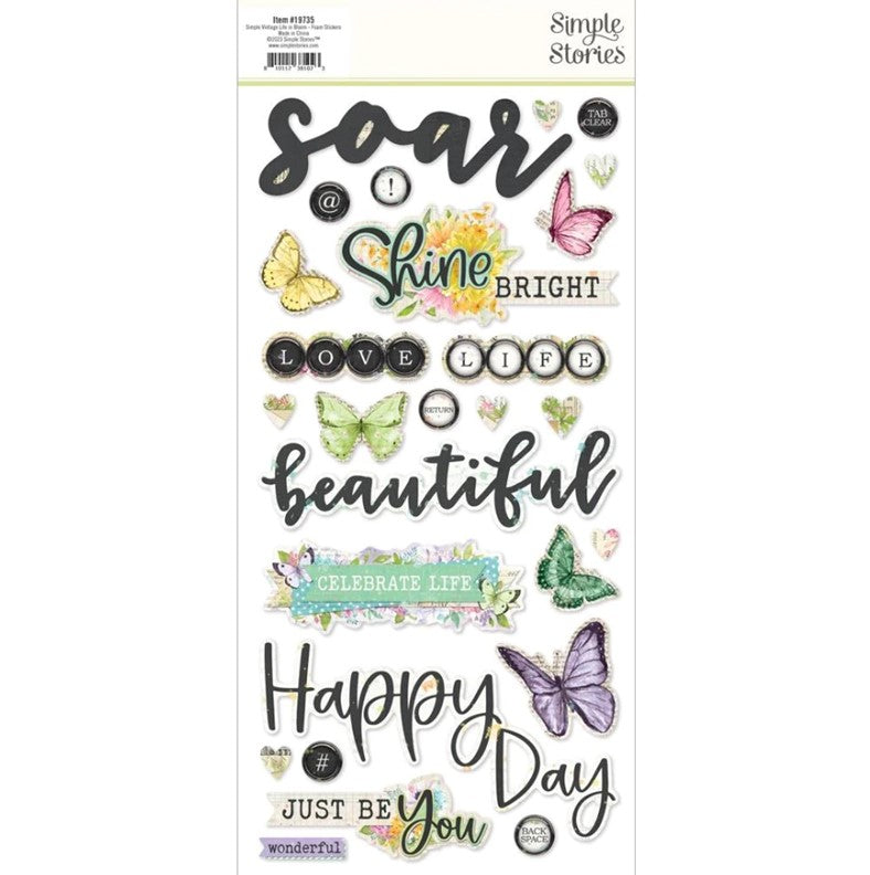 Simple Vintage Life in Bloom Foam Stickers