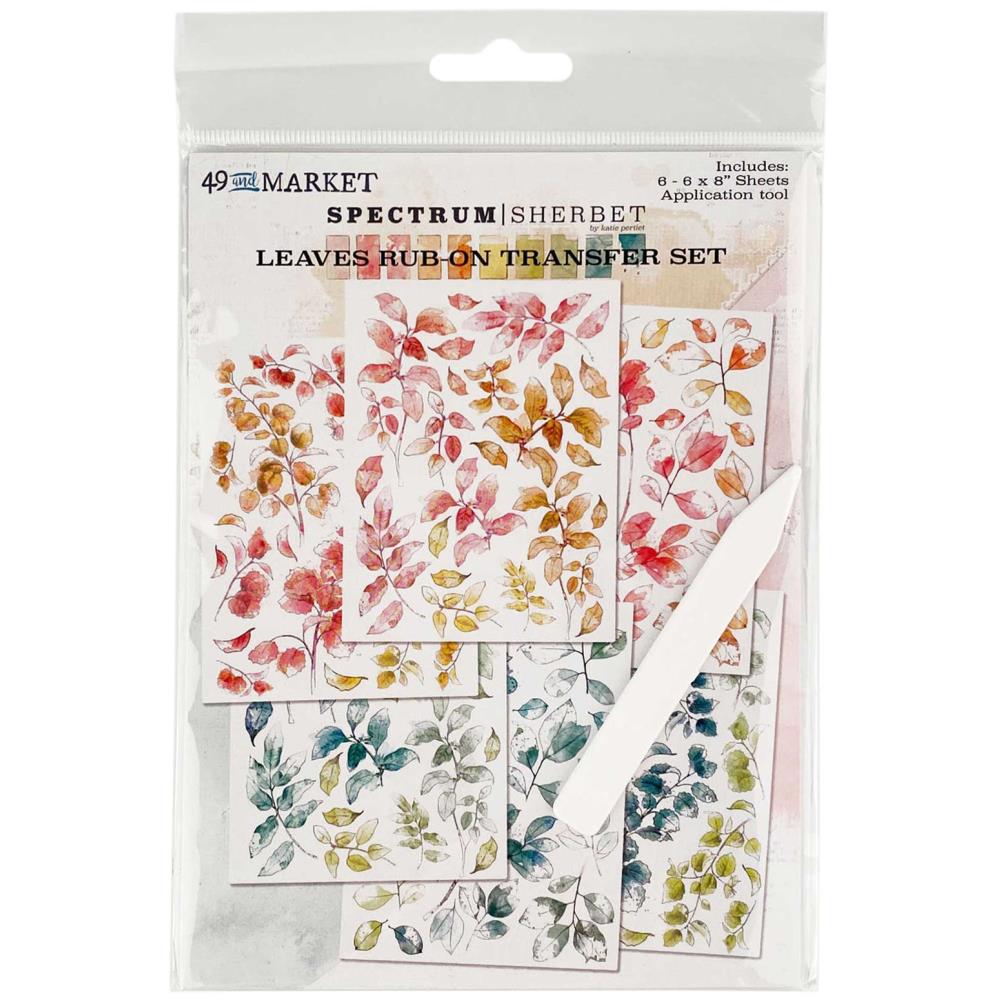 Spectrum Sherbet Rub Ons Leaves