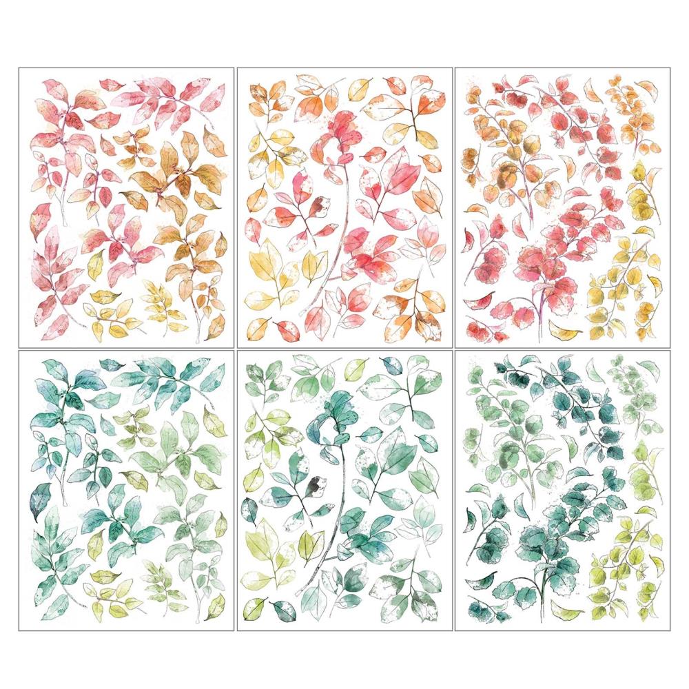 Spectrum Sherbet Rub Ons Leaves