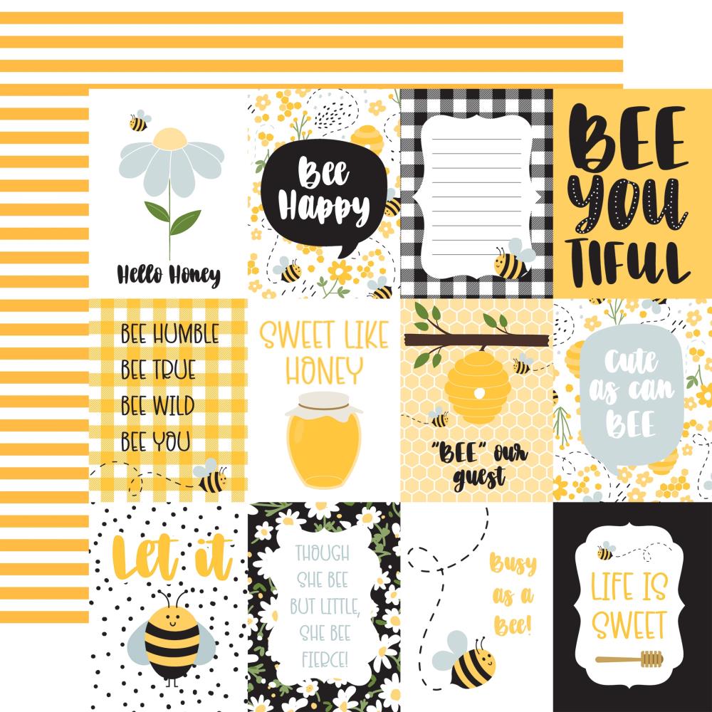 Bee Happy - 3 x 4 Journaling Cards