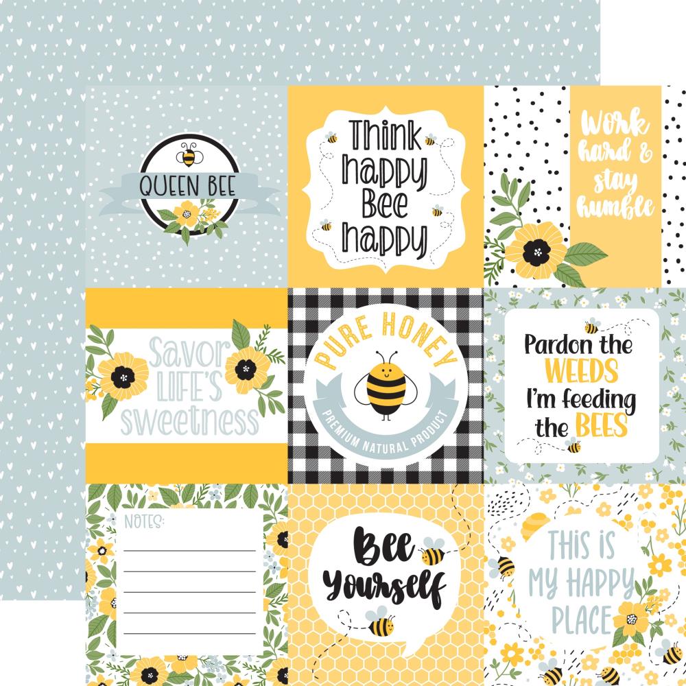 Bee Happy - 4 x 4 Journaling Cards