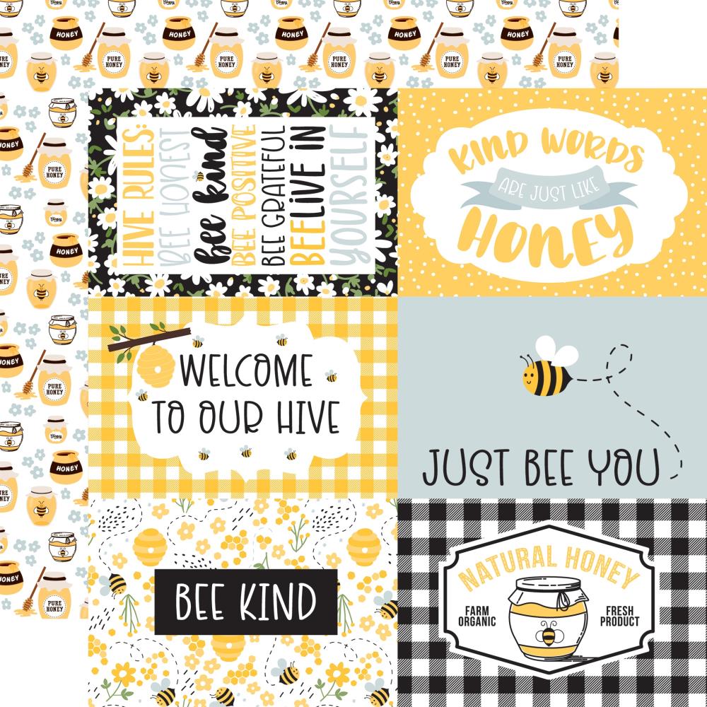 Bee Happy - 6 x 4 Journaling Cards