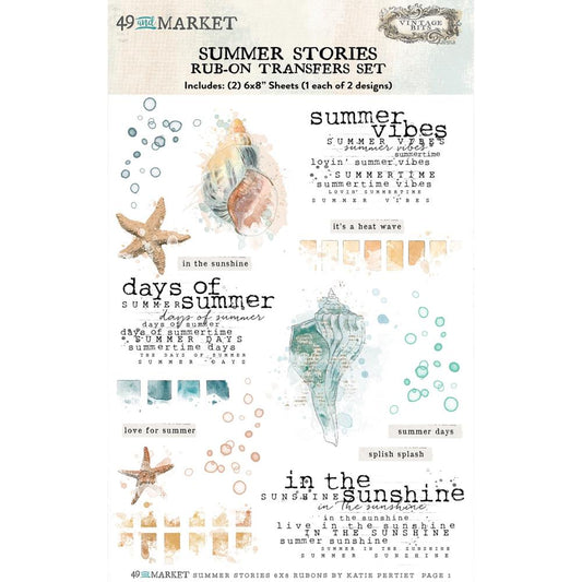 Rub-On Transfer Set - Summer Stories