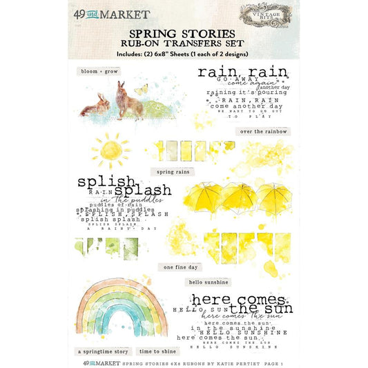 Rub-On Transfer Set - Spring Stories