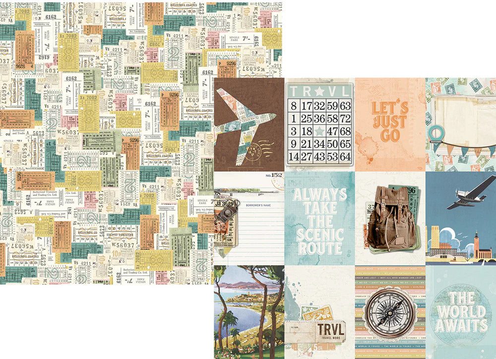 Simple Vintage Traveler - 3 x 4 Elements