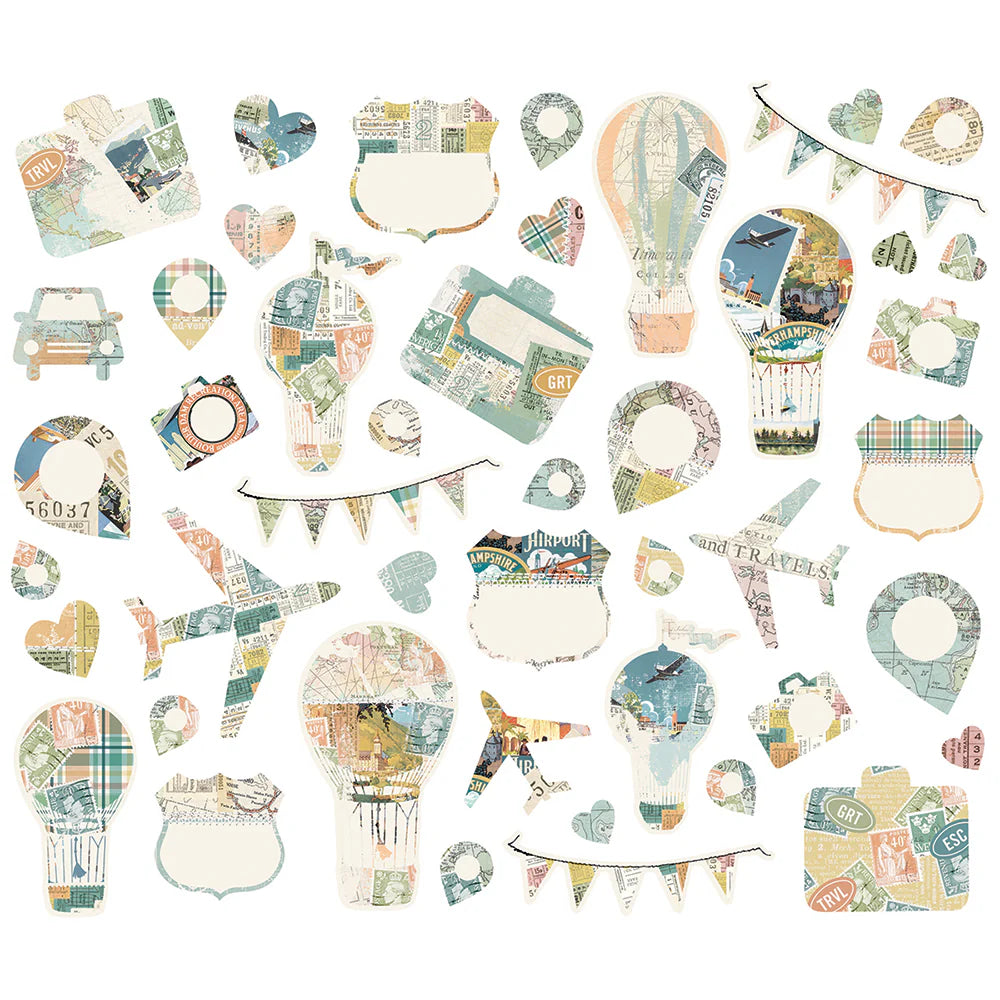 Simple Vintage Traveler -  Collage Bits & Pieces