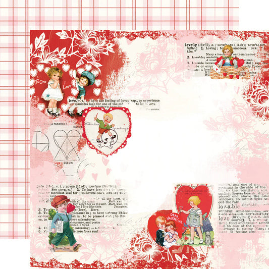 Simple Vintage My Valentine - Love You