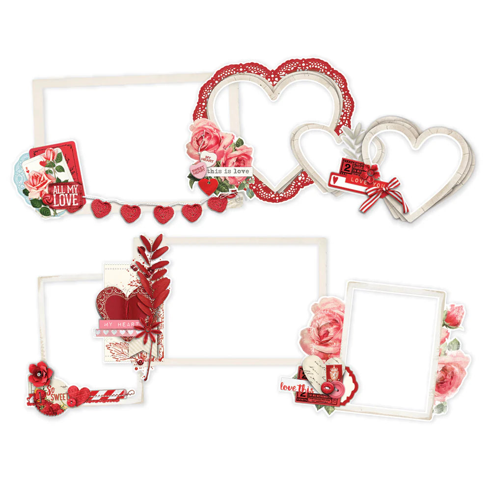 Simple Vintage My Valentine - Layered Frames