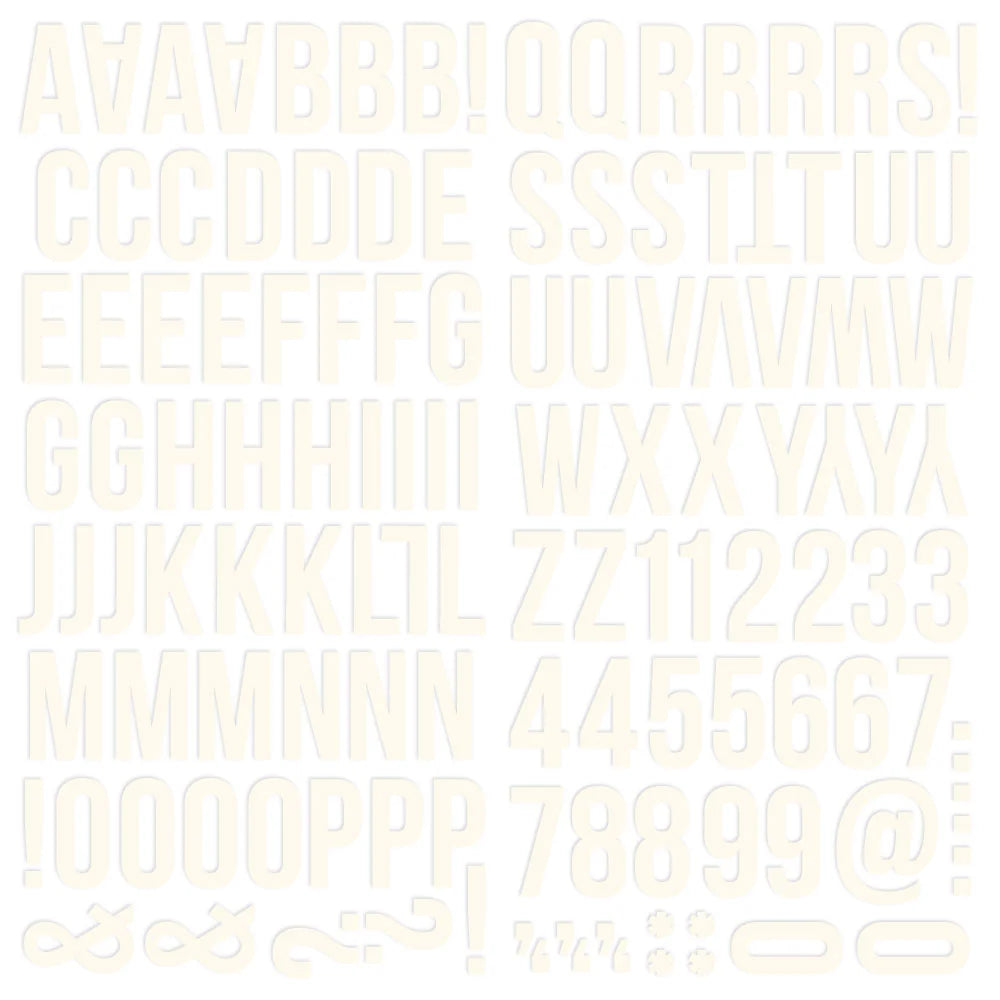 Color Vibes  -  Foam Stickers Alphabet Warm White