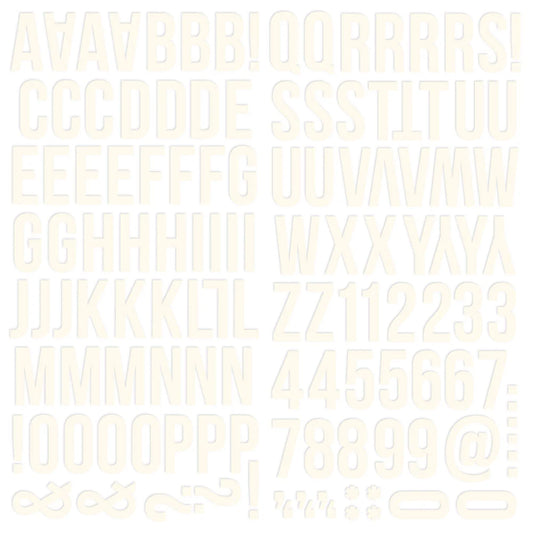 Color Vibes  -  Foam Stickers Alphabet Warm White