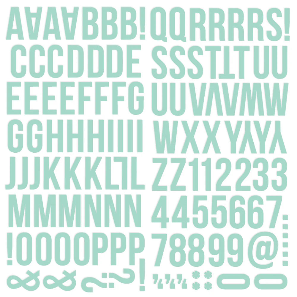 Color Vibes  -  Foam Stickers Alphabet Robin's Egg