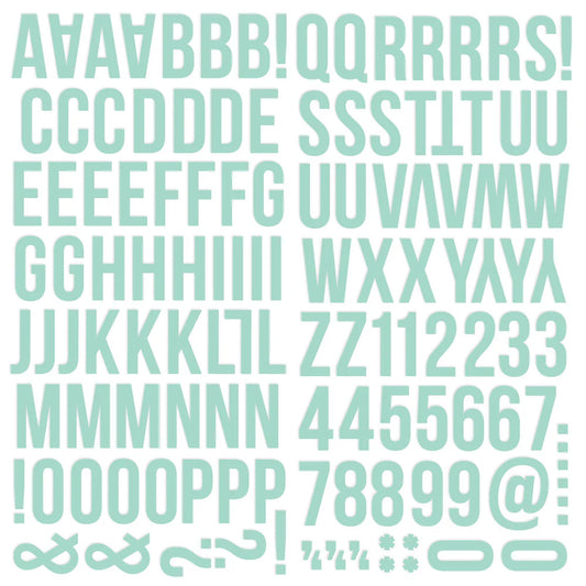 Color Vibes  -  Foam Stickers Alphabet Robin's Egg