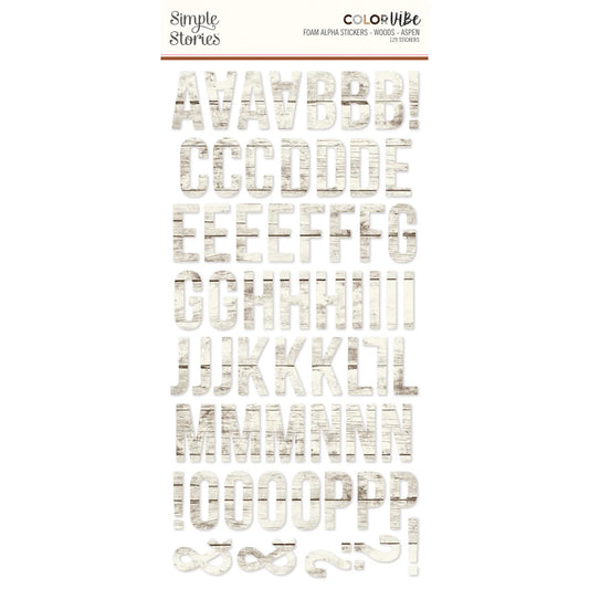 Color Vibes  -  Foam Stickers Alphabet Woods Aspen