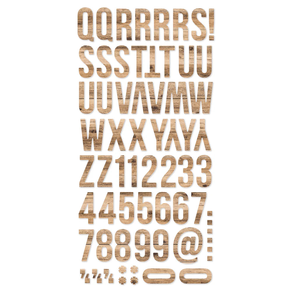 Color Vibes  -  Foam Stickers Alphabet Woods Hickory