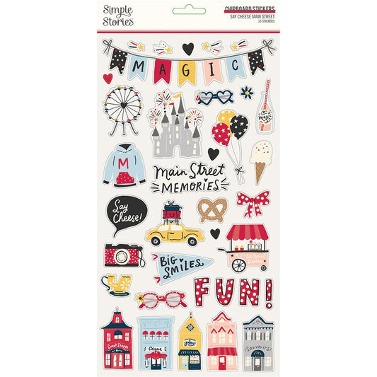 Say Cheese Main Street - Chipboard Stickers