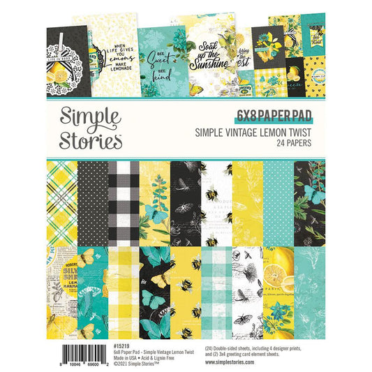 Simple Vintage Lemon Twist - 6 x 8 Paper Pad