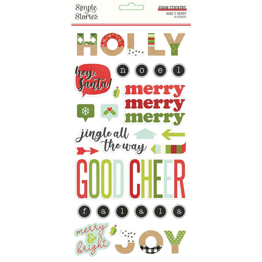 Make It Merry - Foam Stickers