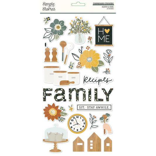 Hearth & Home - 6 x 12 Chipboard Stickers