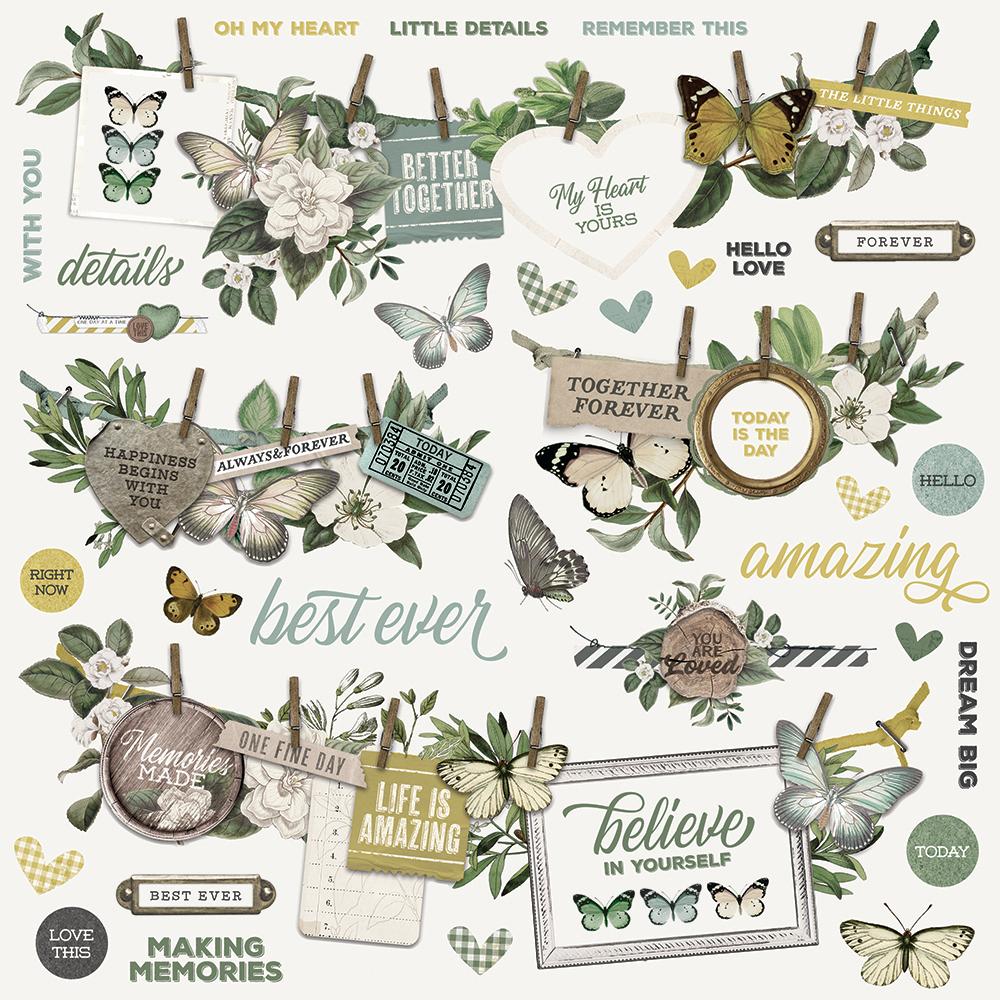 Simple Vintage Weathered Garden Banner Stickers