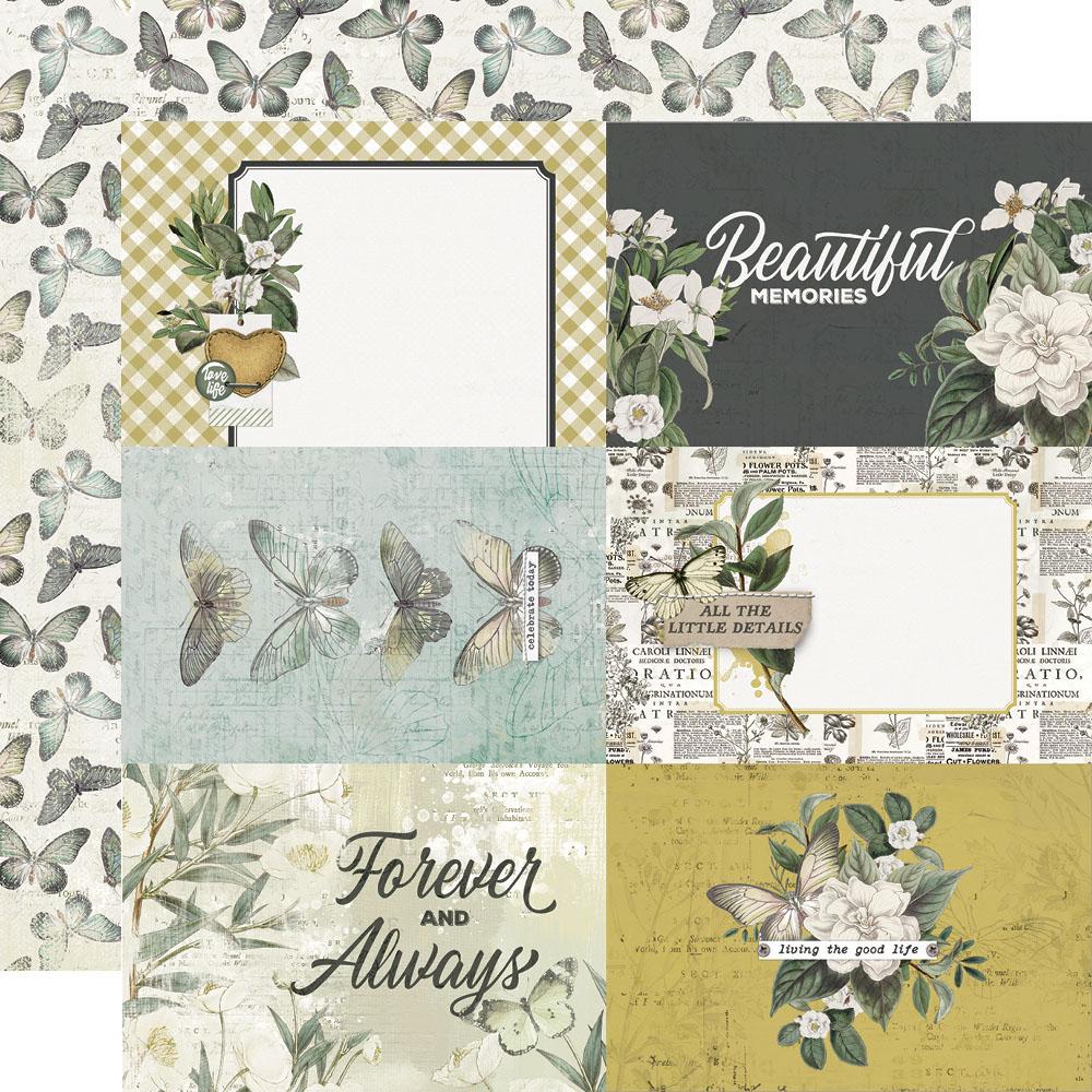 Simple Vintage Weathered Garden - 4 x 6 Elements