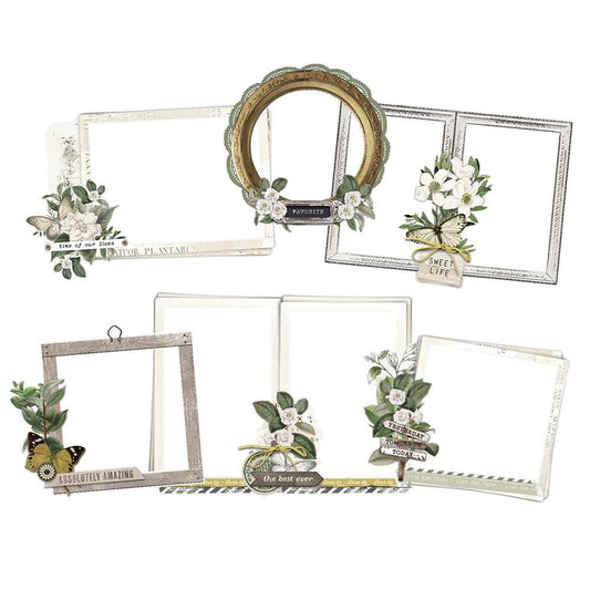 Simple Vintage Weathered Garden Chipboard Frames