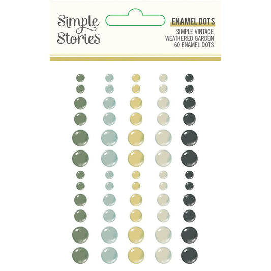 Simple Vintage Weathered Garden Enamel Dots