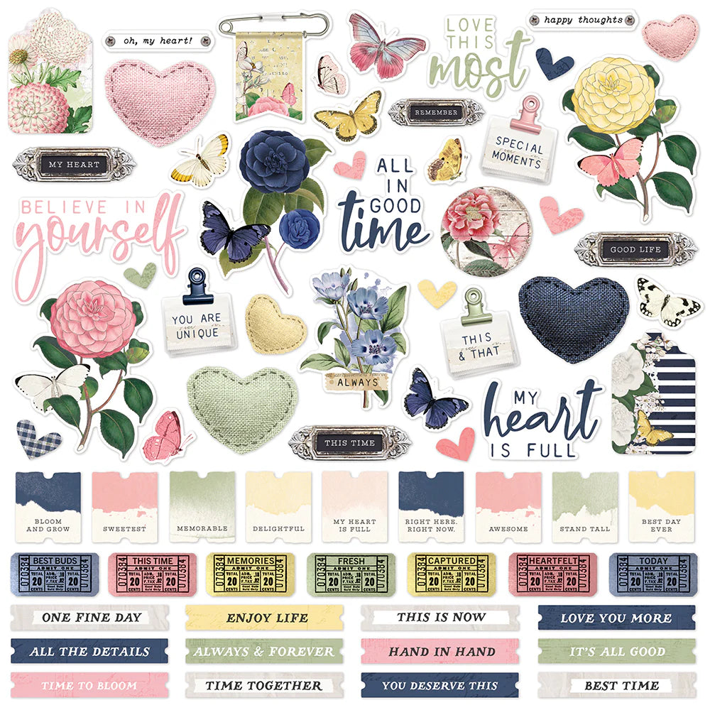 SV Indigo Garden - Cardstock Stickers