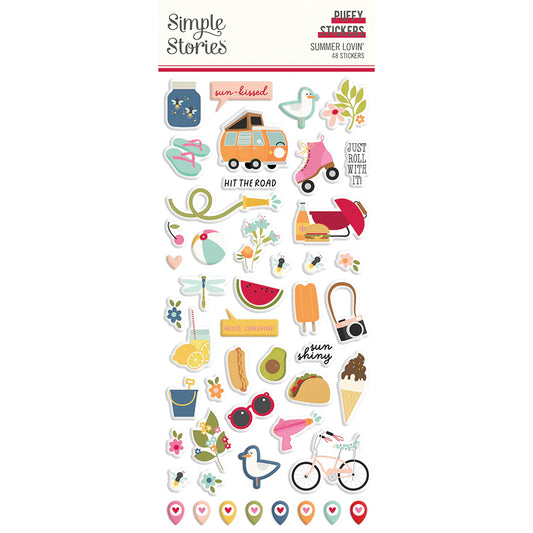 Summer Lovin'  -  Puffy Stickers