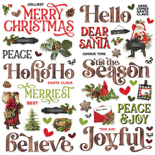 Christmas Lodge  -  Foam Stickers