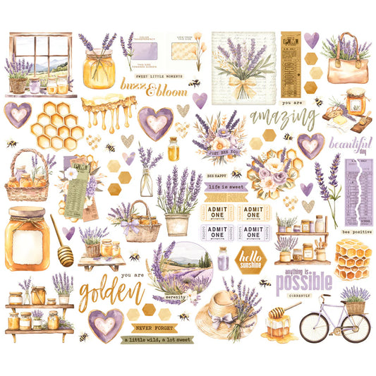 Simple Vintage Lavender Fields - Bits & Pieces