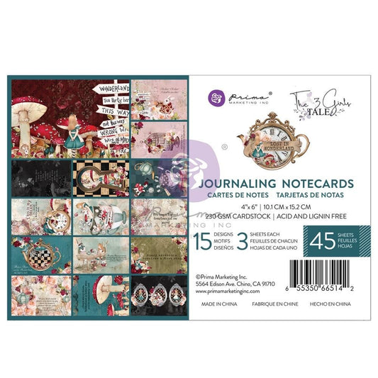 Lost in Wonderland - Journaling Notecards 4 x 6