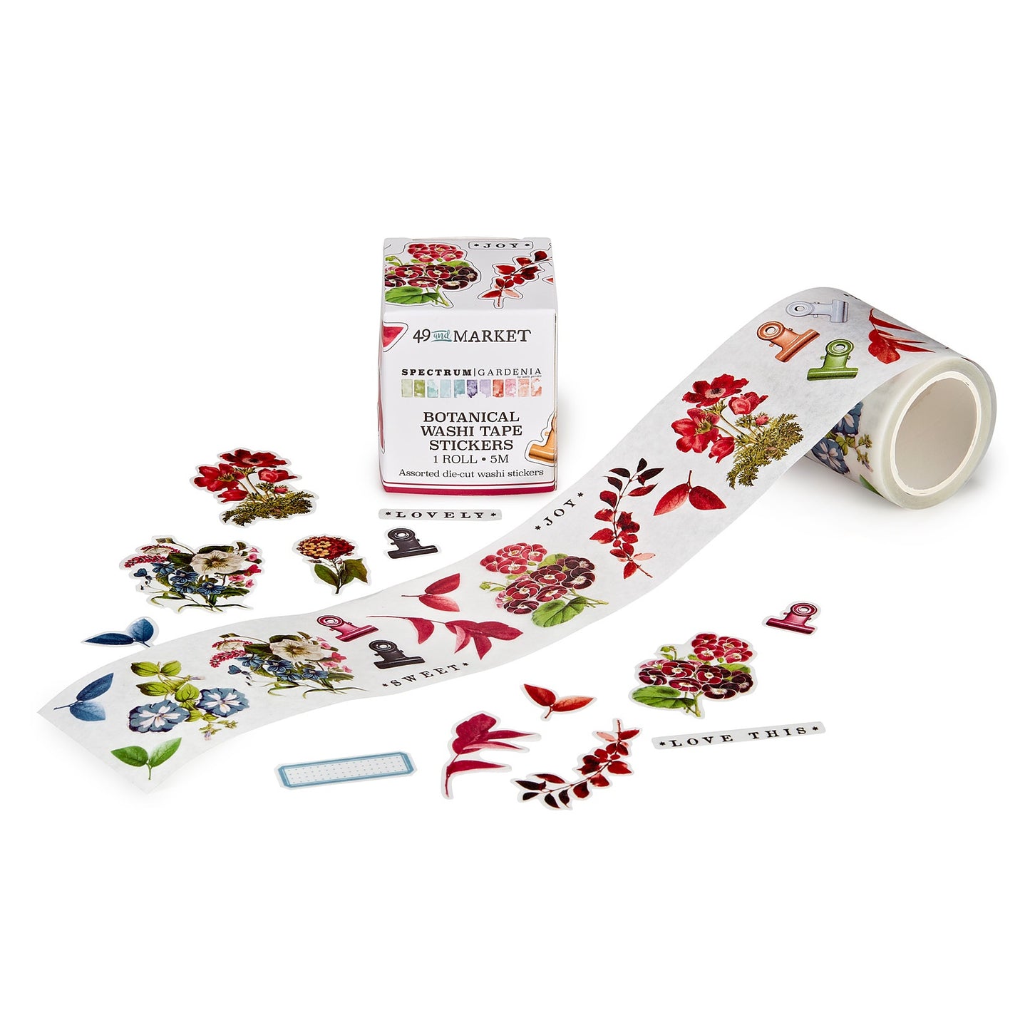 Spectrum Gardenia Botanical Washi Sticker Roll