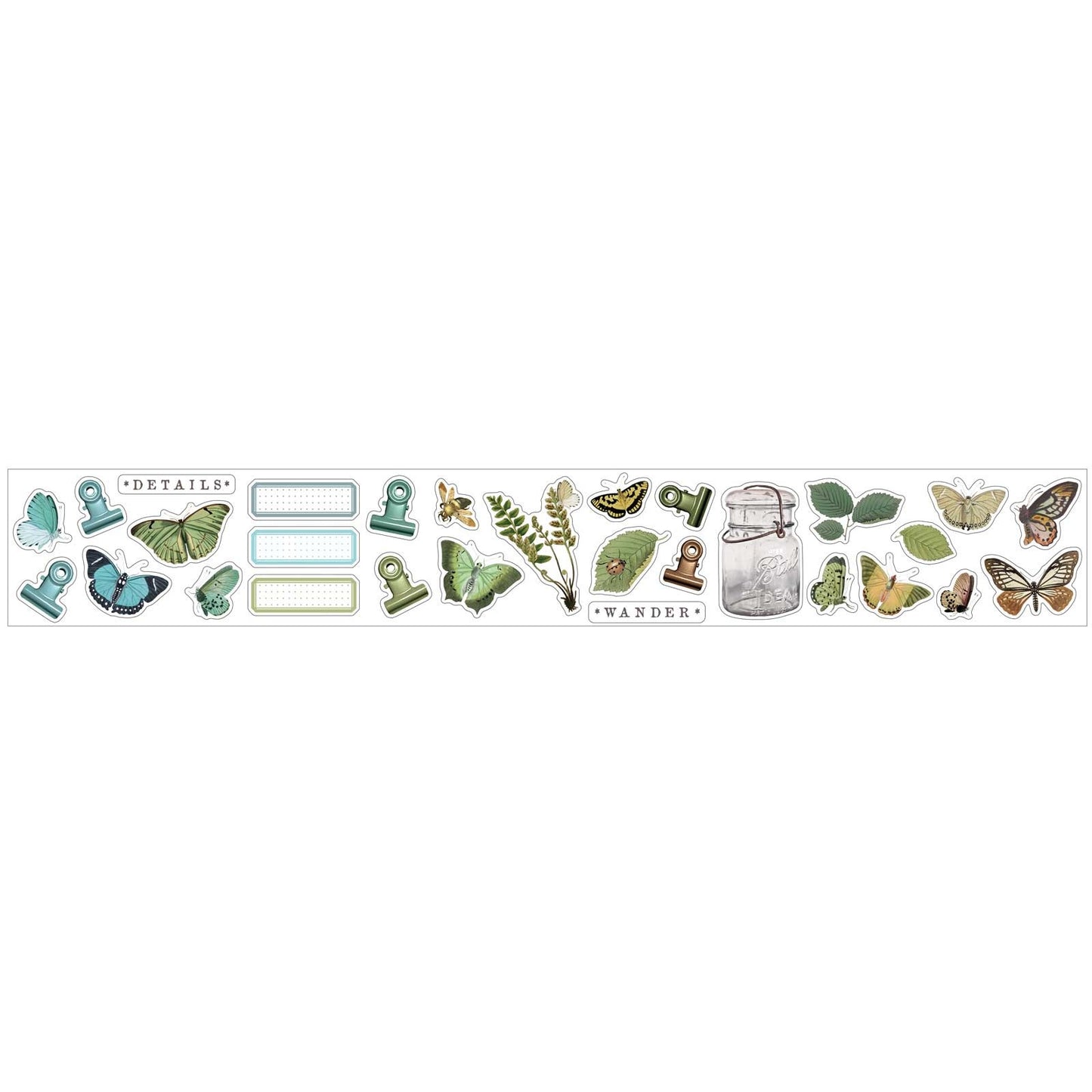 Nature Study Washi Sticker Roll - Wings