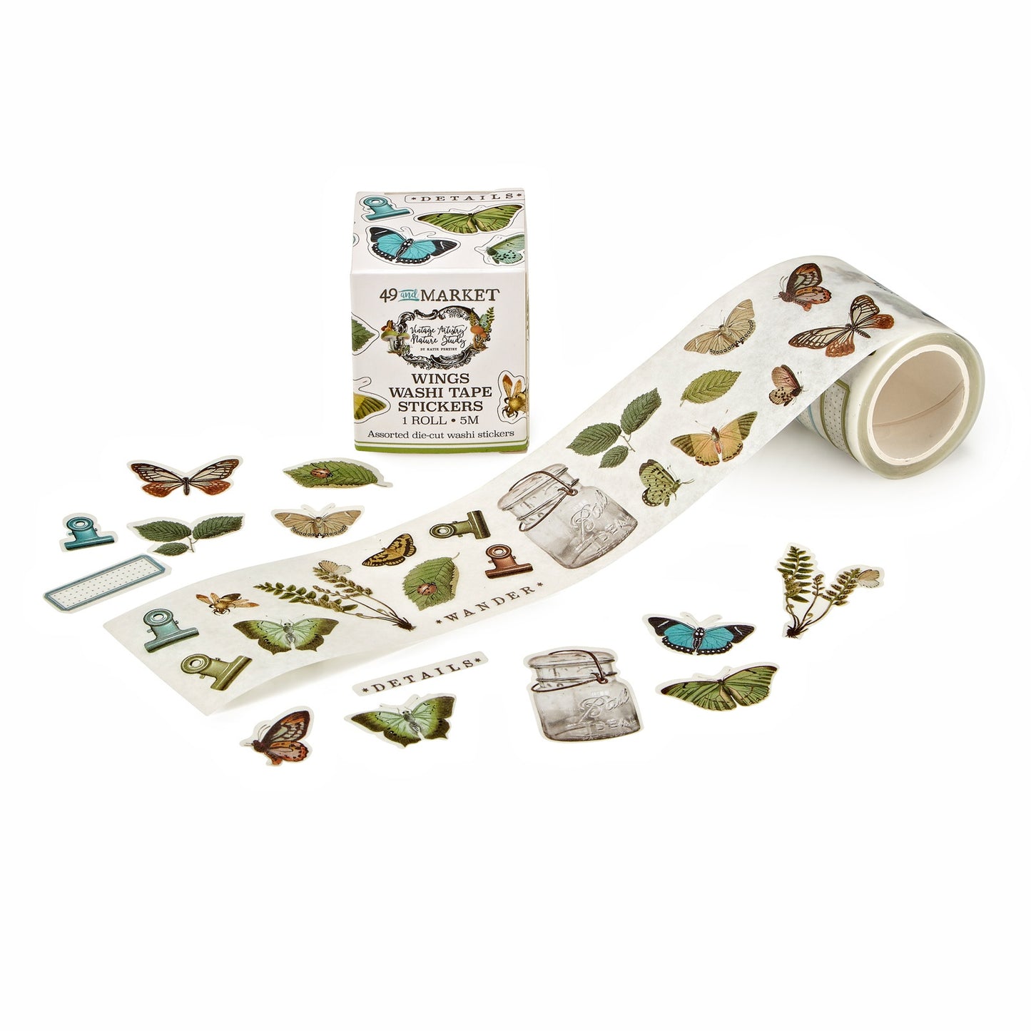 Nature Study Washi Sticker Roll - Wings