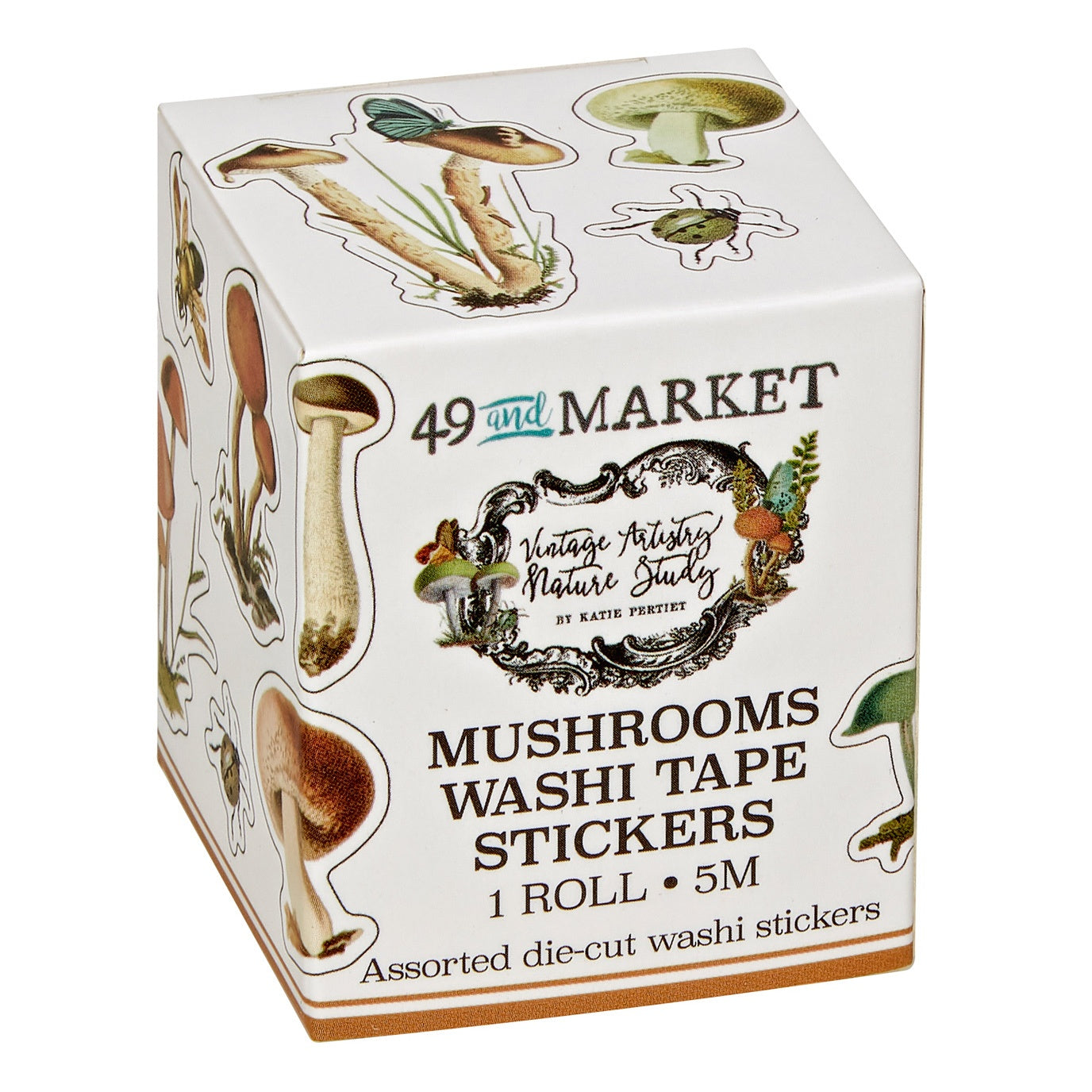 Nature Study Washi Sticker Roll - Mushrooms