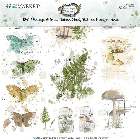 Nature Study 12x12 Rub Ons