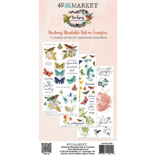 Birdsong Blendable Rub On Transfer Set