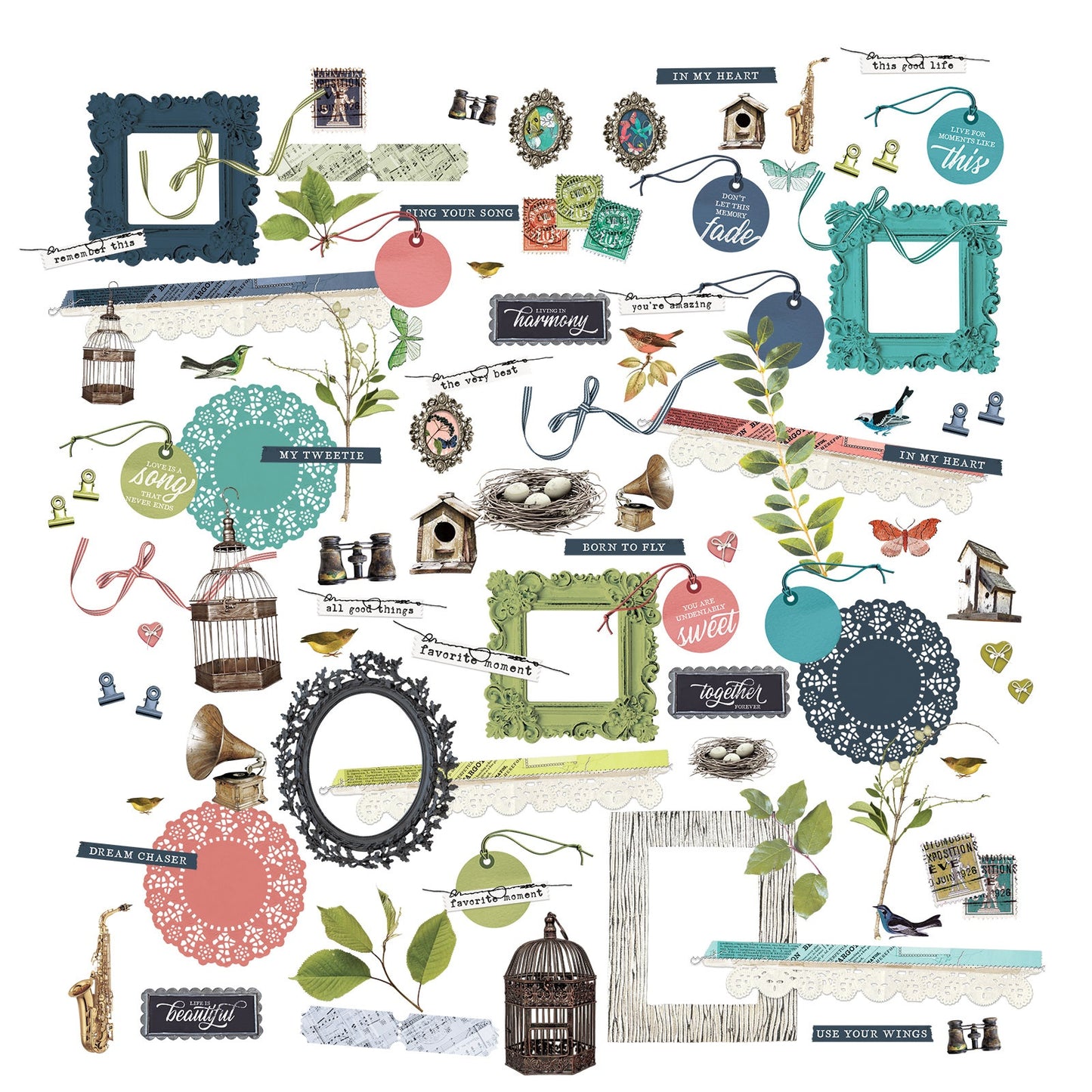 Birdsong Laser Cut Outs - Elements
