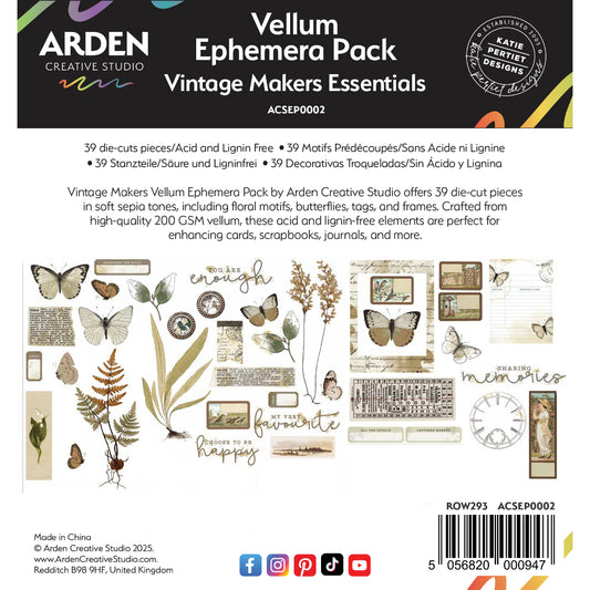 Vintage Maker Series - Vellum Ephemera Pack