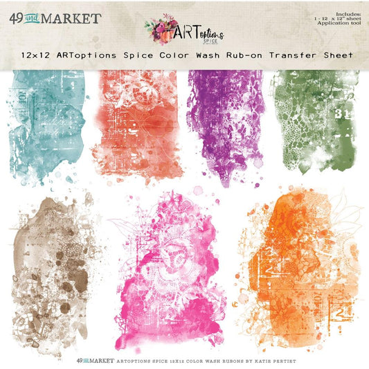 ArtOptions Spice 12 x 12 Rub On Transfers - Color Wash