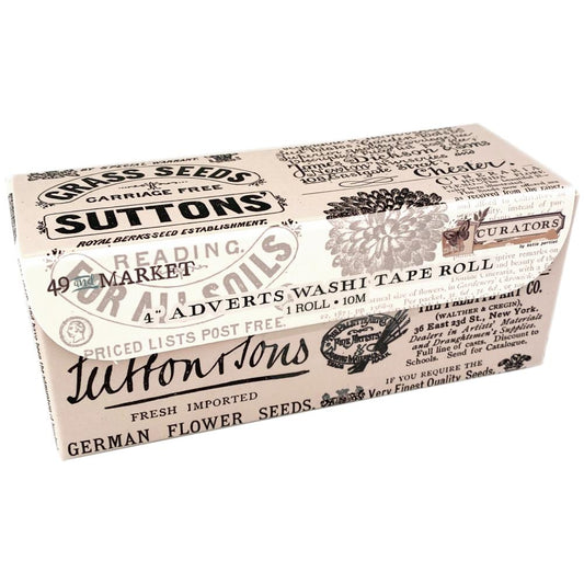Curators 4" Washi Tape Roll - Adverts