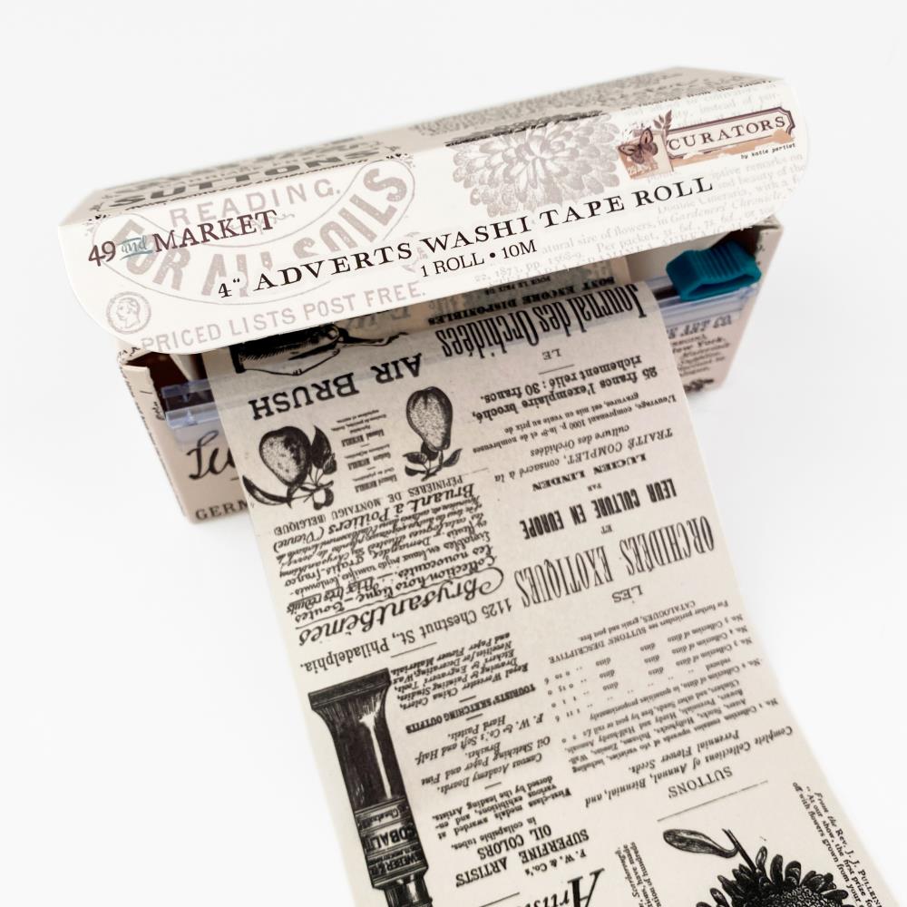 Curators 4" Washi Tape Roll - Adverts